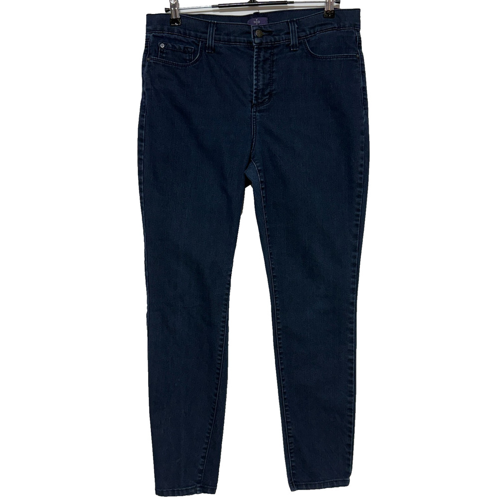 NYDJ‎ Jeans Womens 12 Blue Lift & Tuck Technology Dark Wash Measures 34X30